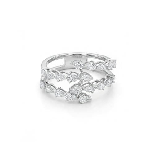 خاتم الماس ذهب ابيض عيار18