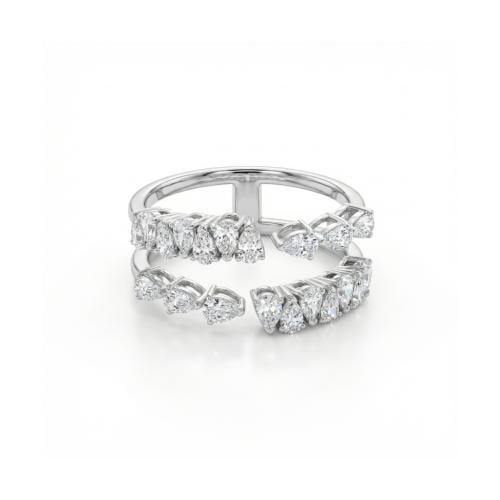 خاتم الماس ذهب ابيض عيار18