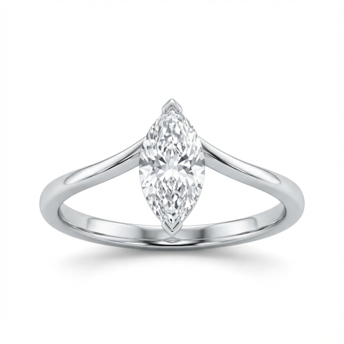 خاتم الماس ذهب ابيض عيار18