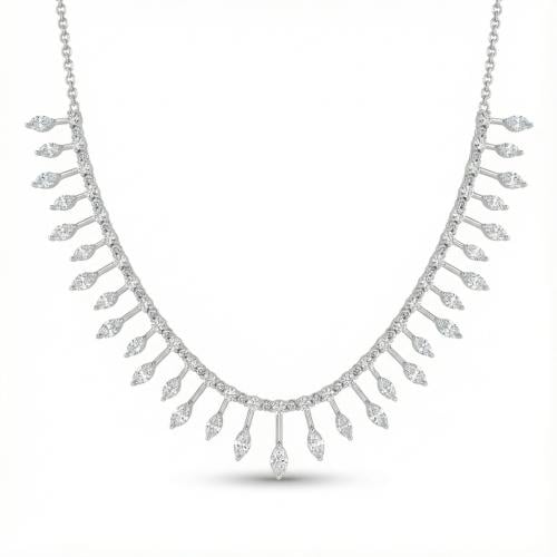 عقد الماس ذهب ابيض