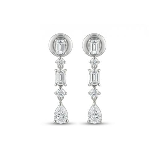 حلق الماس ذهب ابيض عيار18