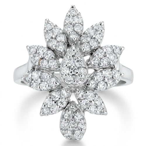 نصف طقم الماس ذهب ابيض عيار18