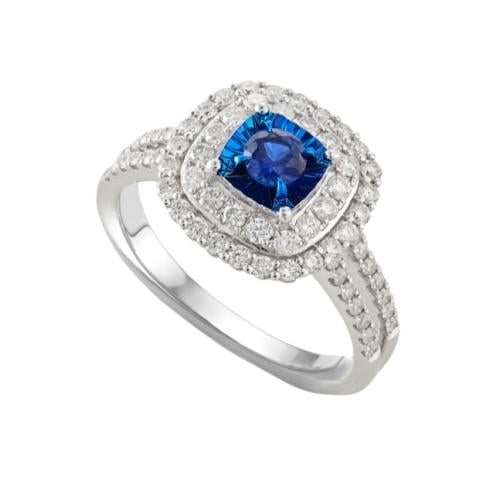 خاتم الماس ذهب ابيض عيار 18