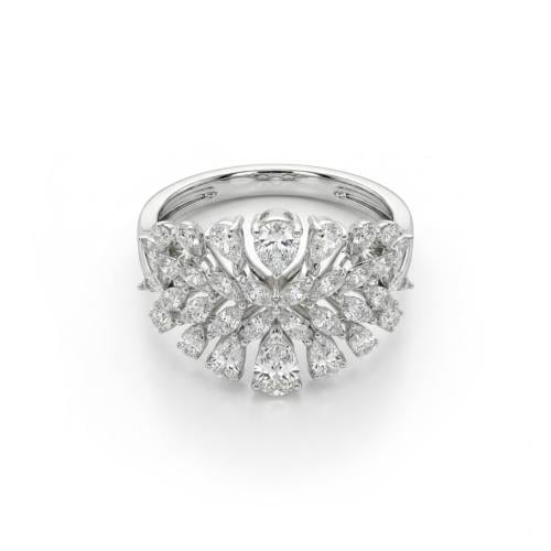 خاتم الماس ذهب ابيض عيار18