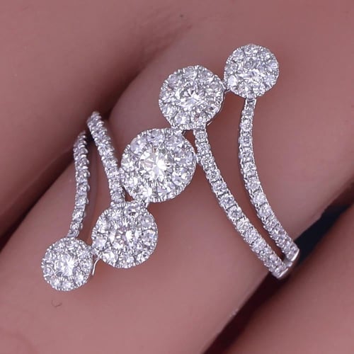 خاتم ذهب ابيض والماس