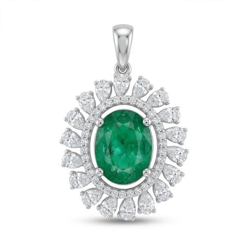 تعليقة الماس ذهب ابيض عيار 18