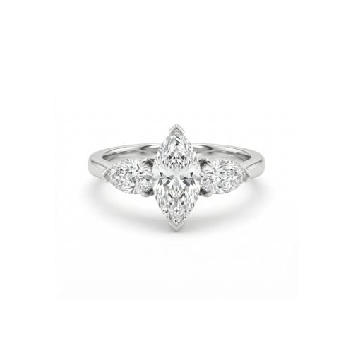 خاتم الماس ذهب ابيض عيار18