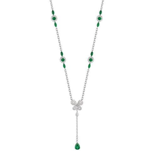 عقد ذهب ابيض والماس