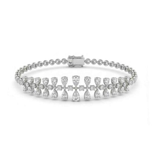 اسوارة الماس ذهب ابيض عيار 18