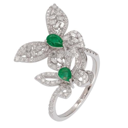 خاتم ذهب ابيض والماس