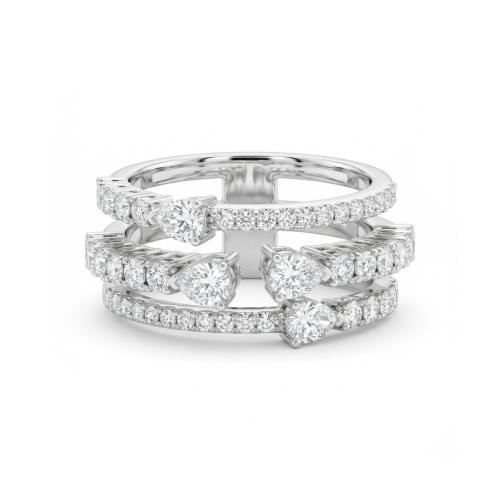 خاتم الماس ذهب ابيض عيار18