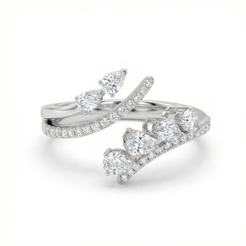 خاتم الماس ذهب ابيض عيار18