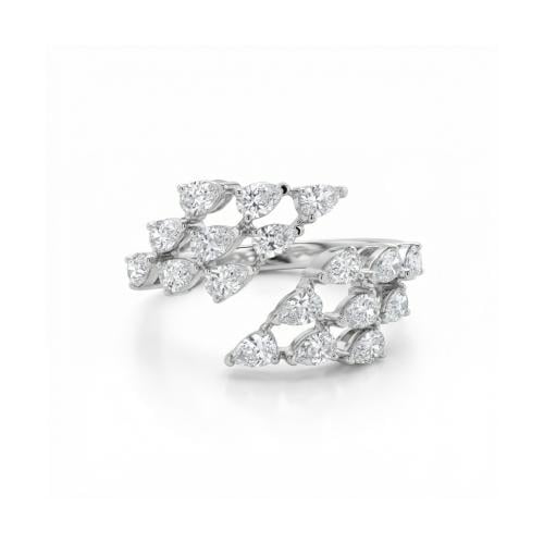 خاتم الماس ذهب ابيض عيار18