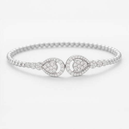 اساورة الماس ذهب ابيض