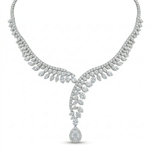 طقم ذهب ابيض و الماس