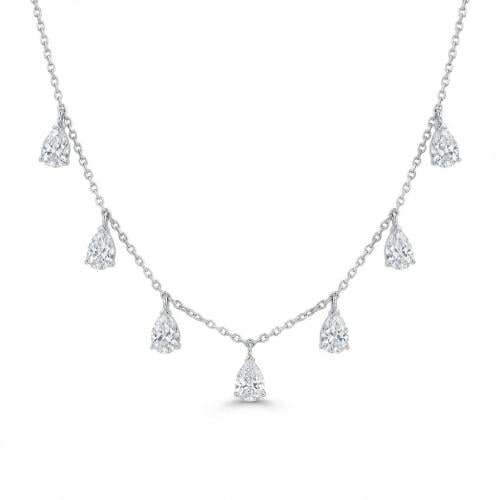 عقد الماس ذهب ابيض عيار18