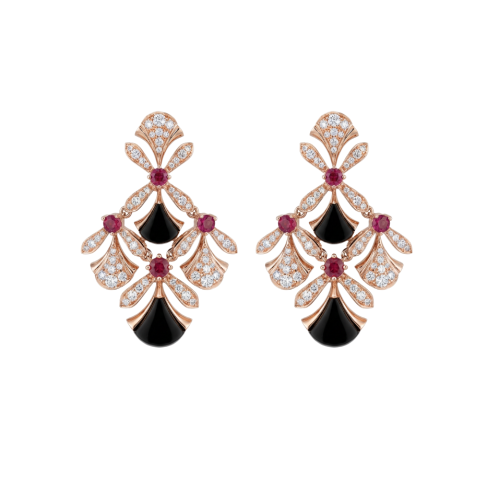 حلق الماس ذهب اصفر عيار18