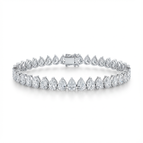 اسوارة تنس الماس ذهب ابيض عيار18