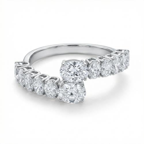 خاتم الماس ذهب ابيض عيار 18