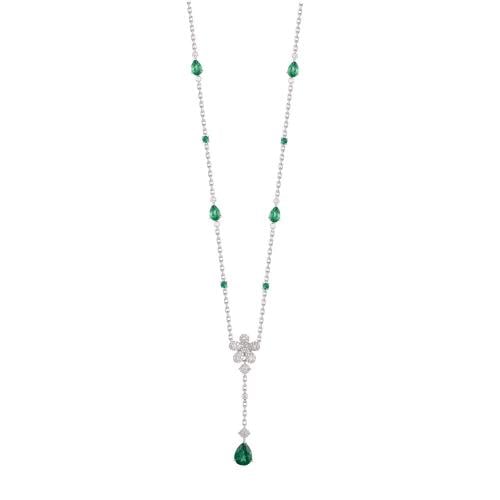 عقد ذهب ابيض والماس