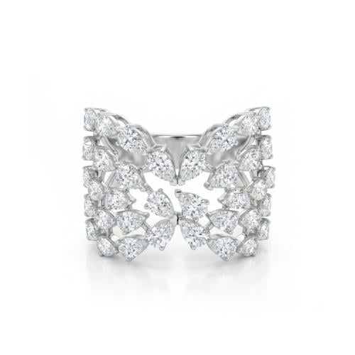 خاتم الماس ذهب ابيض عيار18