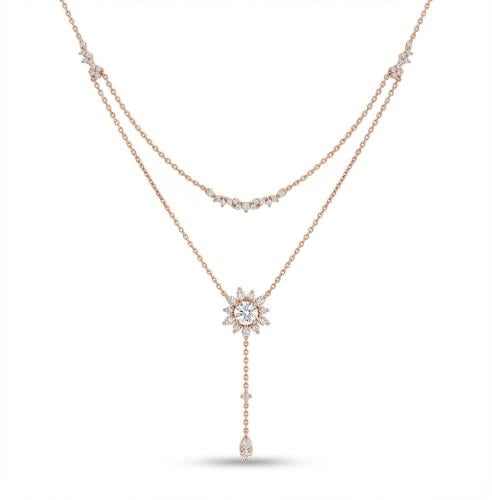 عقد الماس ذهب اصفر