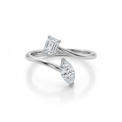 خاتم الماس ذهب ابيض عيار18