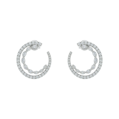 حلق الماس ذهب ابيض