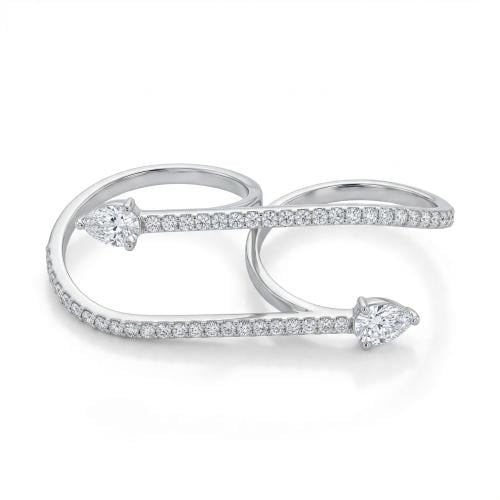 خاتم الماس ذهب ابيض عيار18