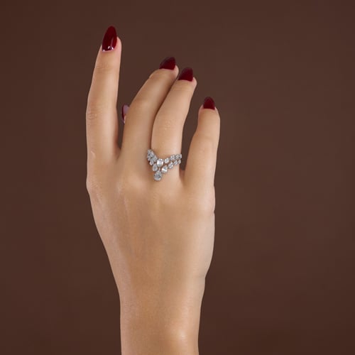 طقم ذهب ابيض و الماس