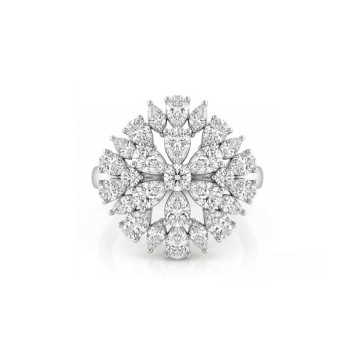 خاتم الماس ذهب ابيض عيار18