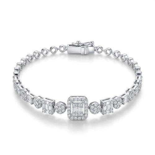 طقم ذهب ابيض والماس عيار18