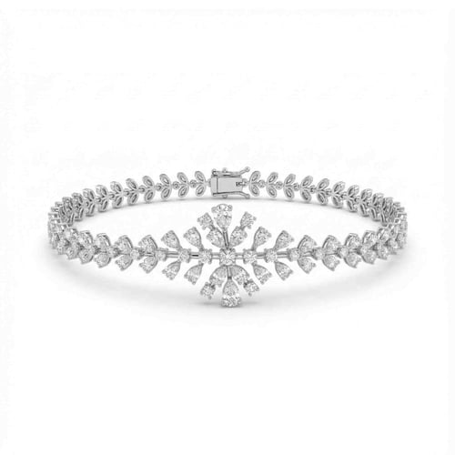 طقم ذهب ابيض والماس عيار18