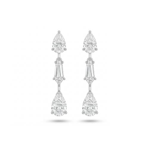 حلق الماس ذهب ابيض عيار18