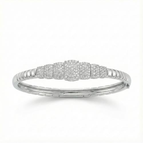 اساور ذهب ابيض والماس