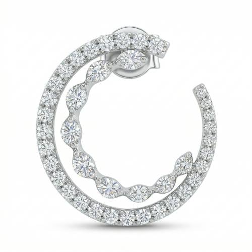 حلق الماس ذهب ابيض