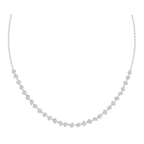 عقد ذهب ابيض والماس