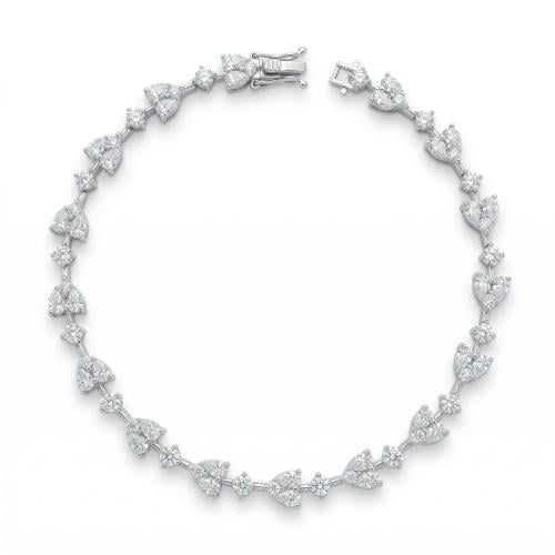 اسوارة الماس ذهب ابيض عيار 18