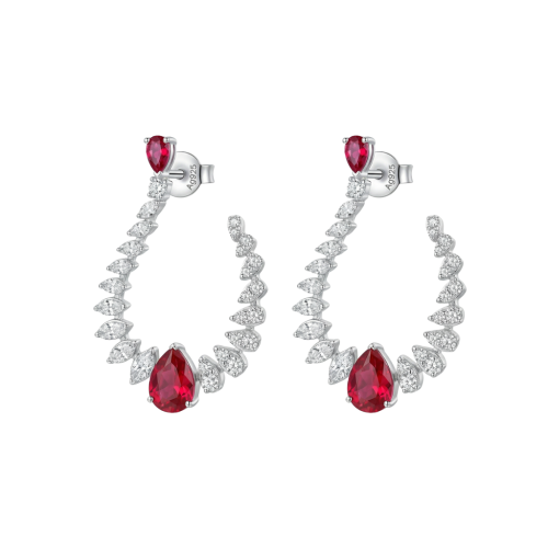 حلق الماس ذهب ابيض عيار18