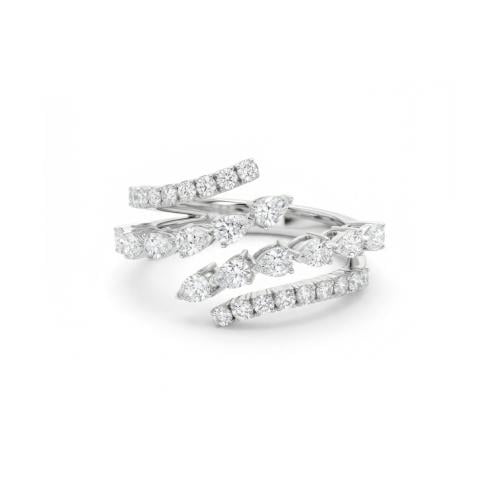 خاتم الماس ذهب ابيض عيار18