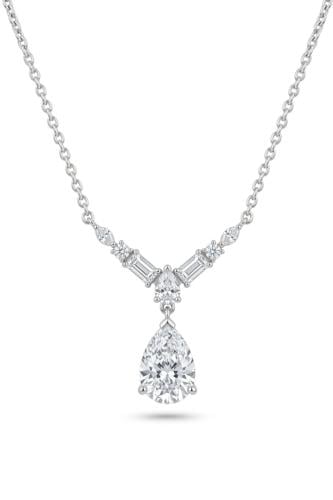 عقد الماس ذهب ابيض عيار18