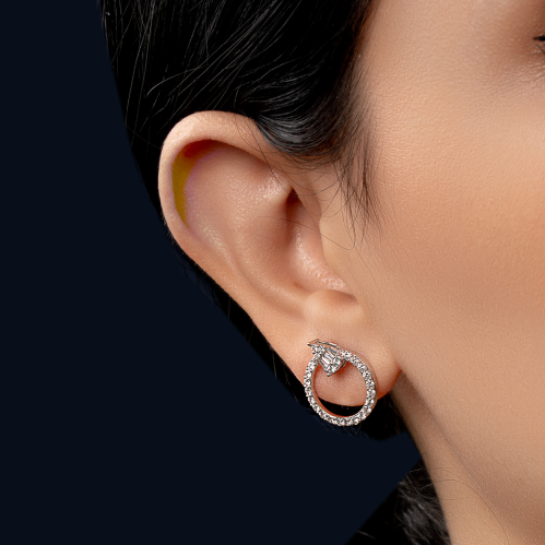 حلق الماس ذهب ابيض