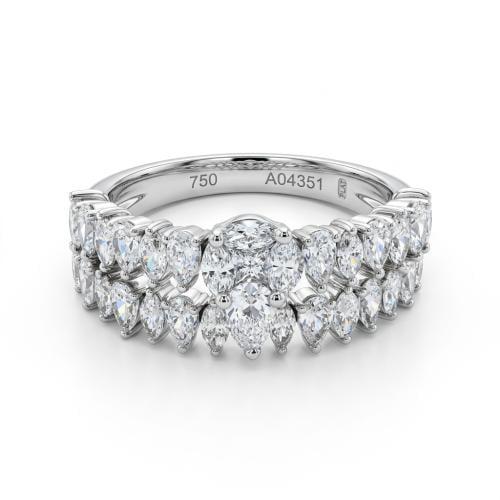 توينز الماس ذهب ابيض عيار 18