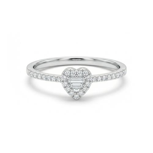 خاتم الماس ذهب ابيض عيار18