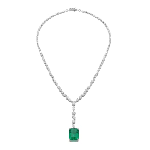 نص طقم ذهب ابيض والماس عيار18