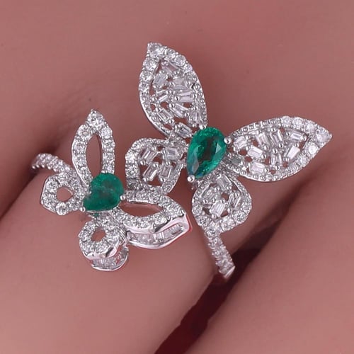 خاتم ذهب ابيض والماس