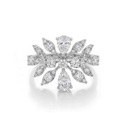 خاتم الماس ذهب ابيض عيار18