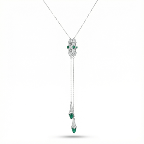 تعليقة الماس ذهب ابيض عيار18