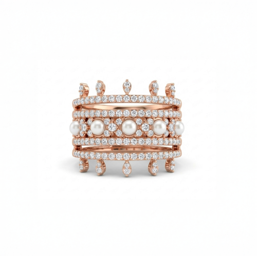 خاتم ذهب ابيض و الماس