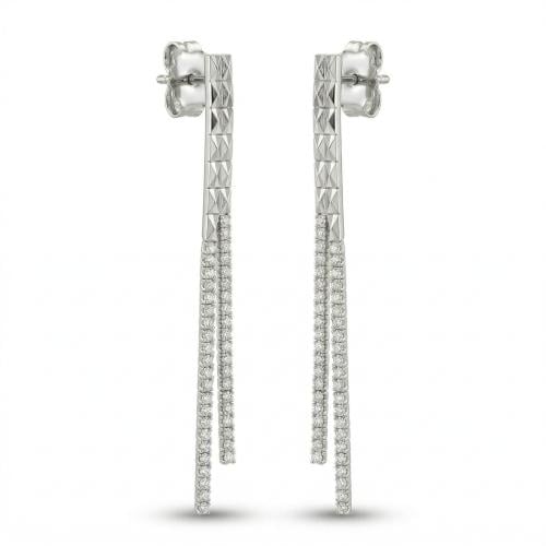 حلق الماس ذهب ابيض